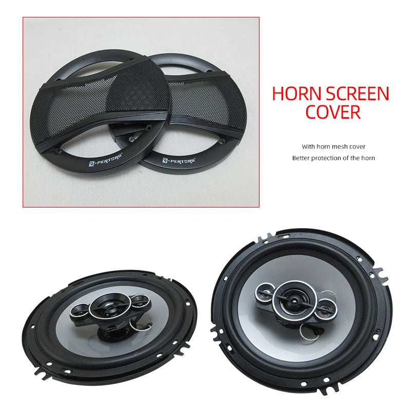 2PCS 6 Inch HiFi Coaxial Subwoofer 1300W (2*650W) Car Automotive Audio Music Stereo 12V Full Range Frequency Car Speaker Woofer