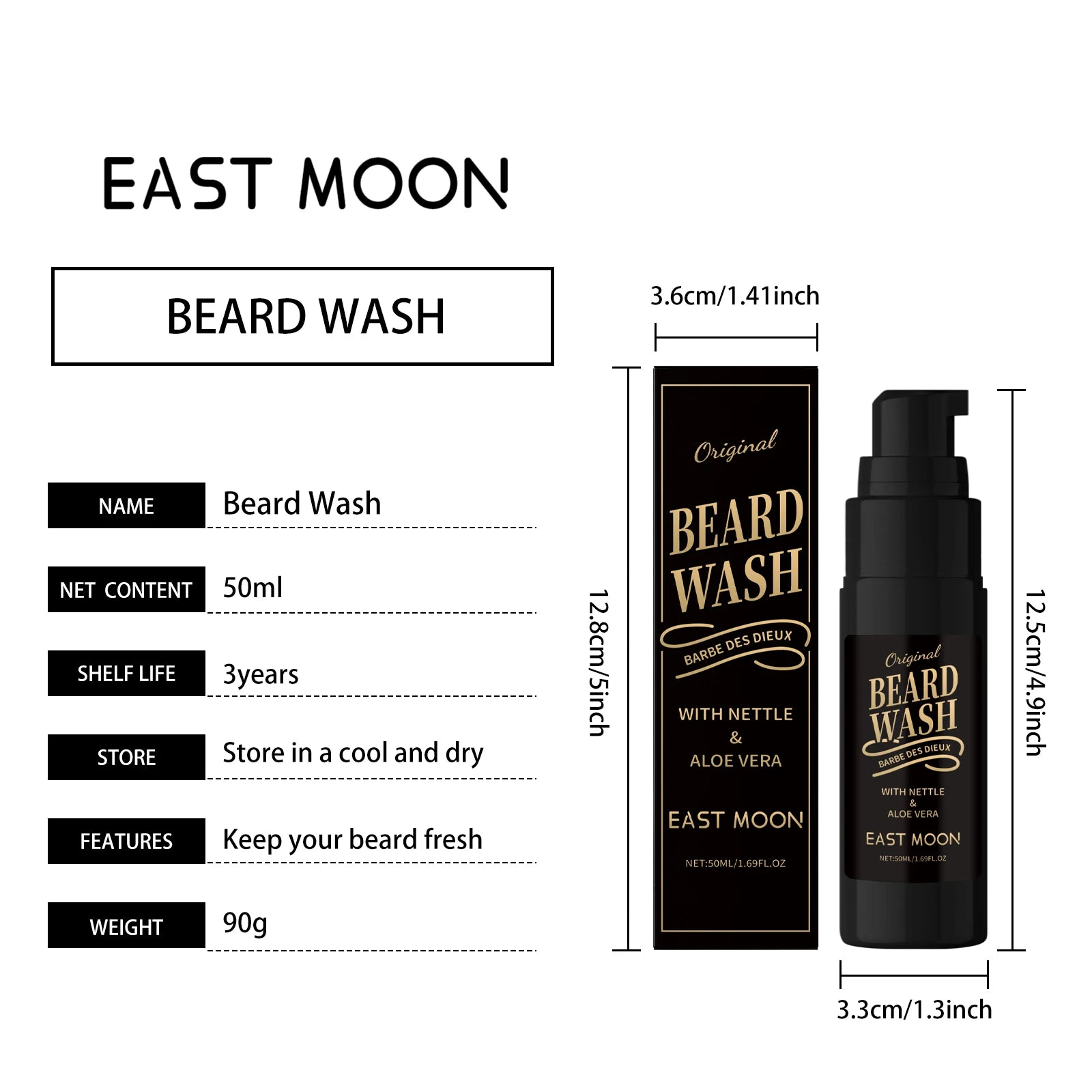 Aloe Repair Beard Wash Soothe After Shave Skin Reduce Skin Discomfort Refresh Moisturizing Gentle Repair Nourish Beard Shampoo