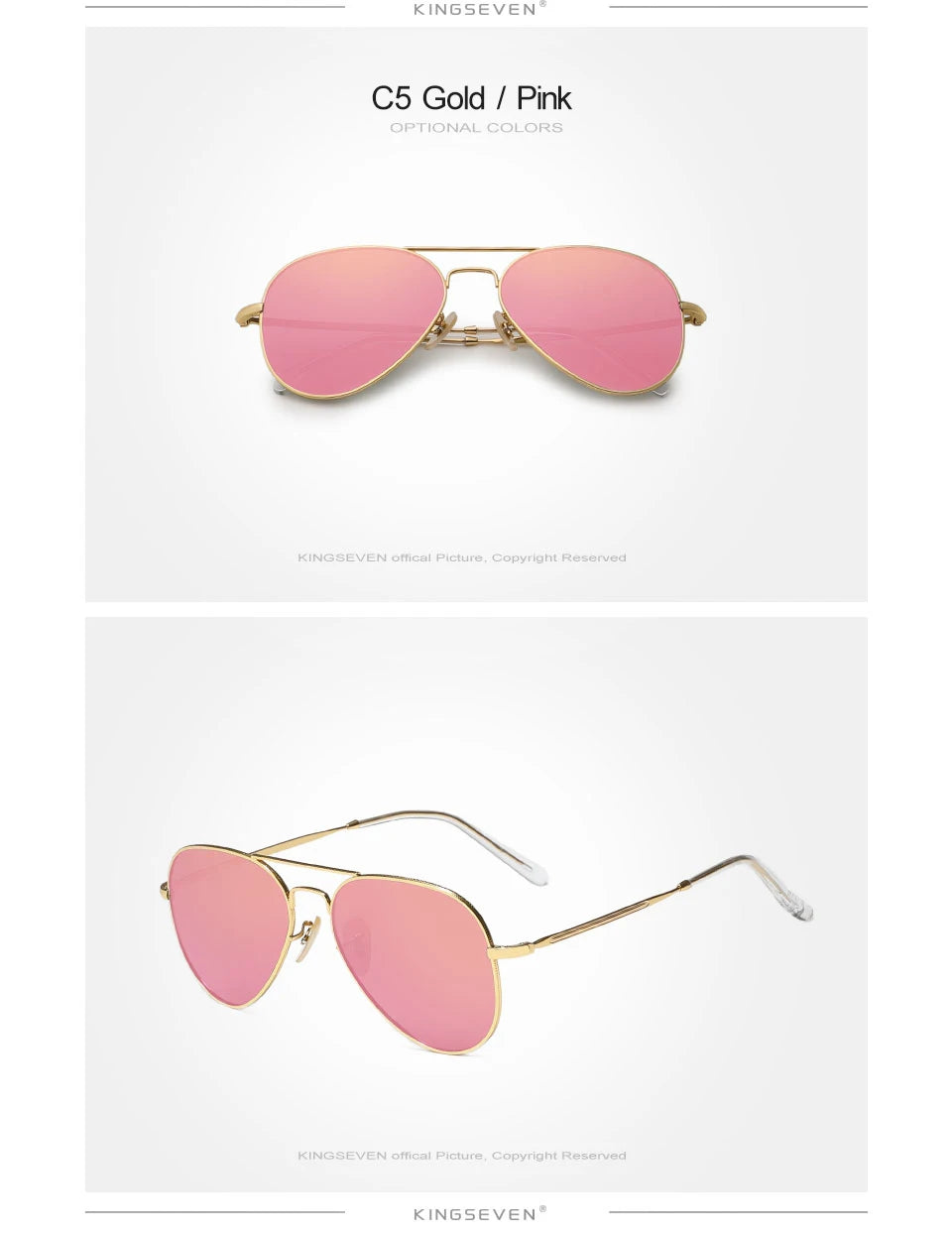 KINGSEVEN Pilot Men Sunglasses Polarized Large Frame UV400 Glasses Women Retro Luxury Driving Causal Fashion Outdoor Eyewear