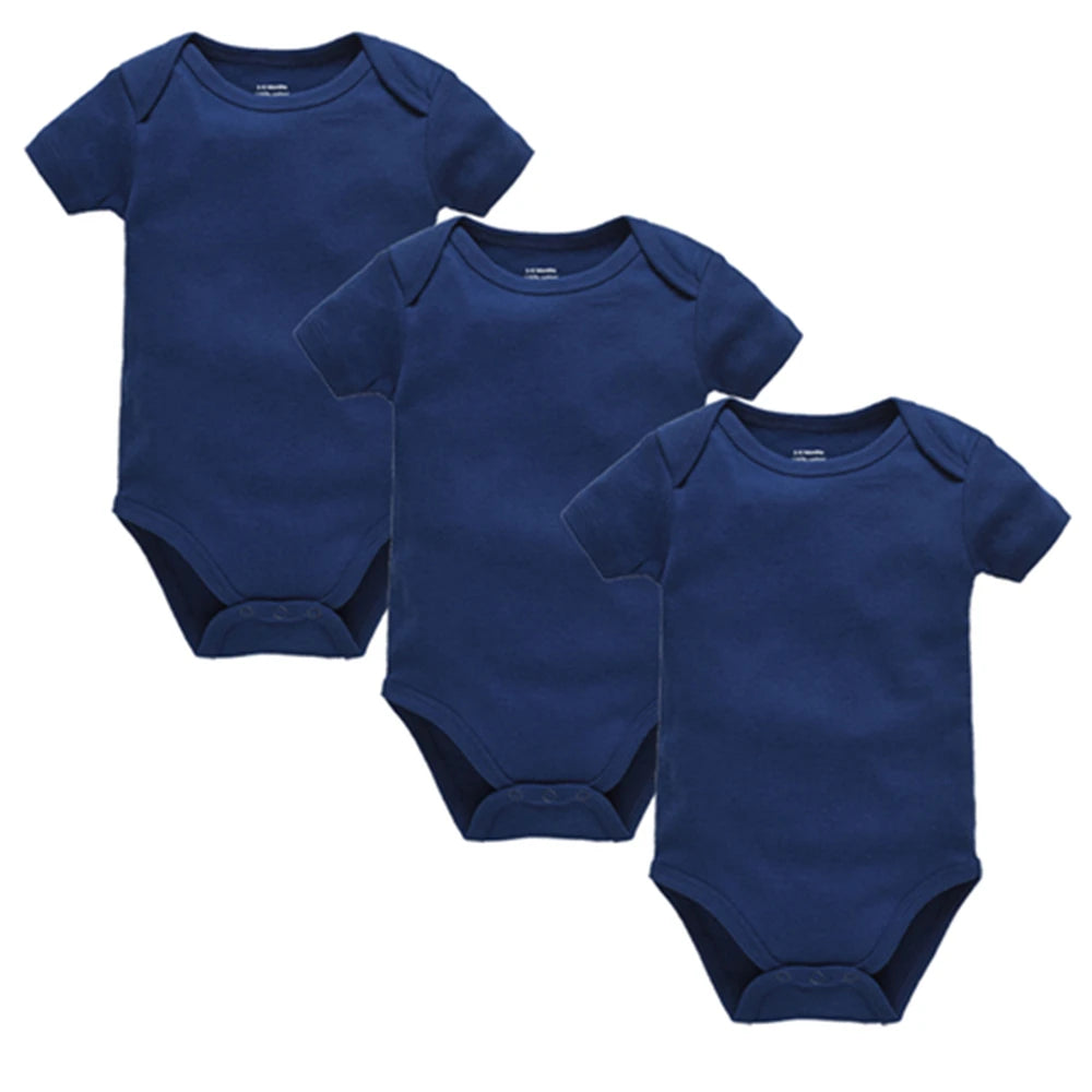 2025 Solid White Baby Clothes Short Sleeve Cotton Baby Girls Boys Bodysuit Newborn body bebe 0-24 months Infant Jumpsuit