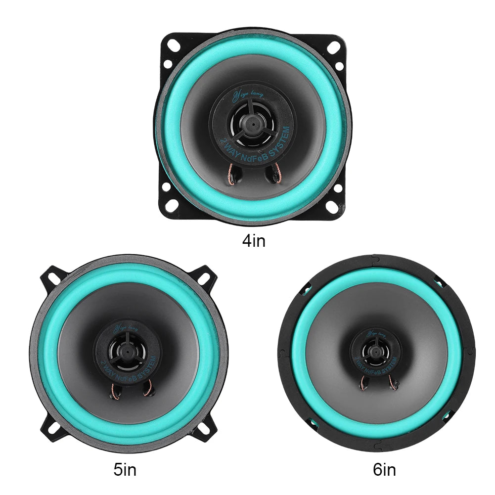4/5/6.5 Inch Universal Car Speaker 100W/160W HiFi Coaxial Subwoofer 12V Full Range Speaker Sensitivity 92dB Car Subwoofer Stereo
