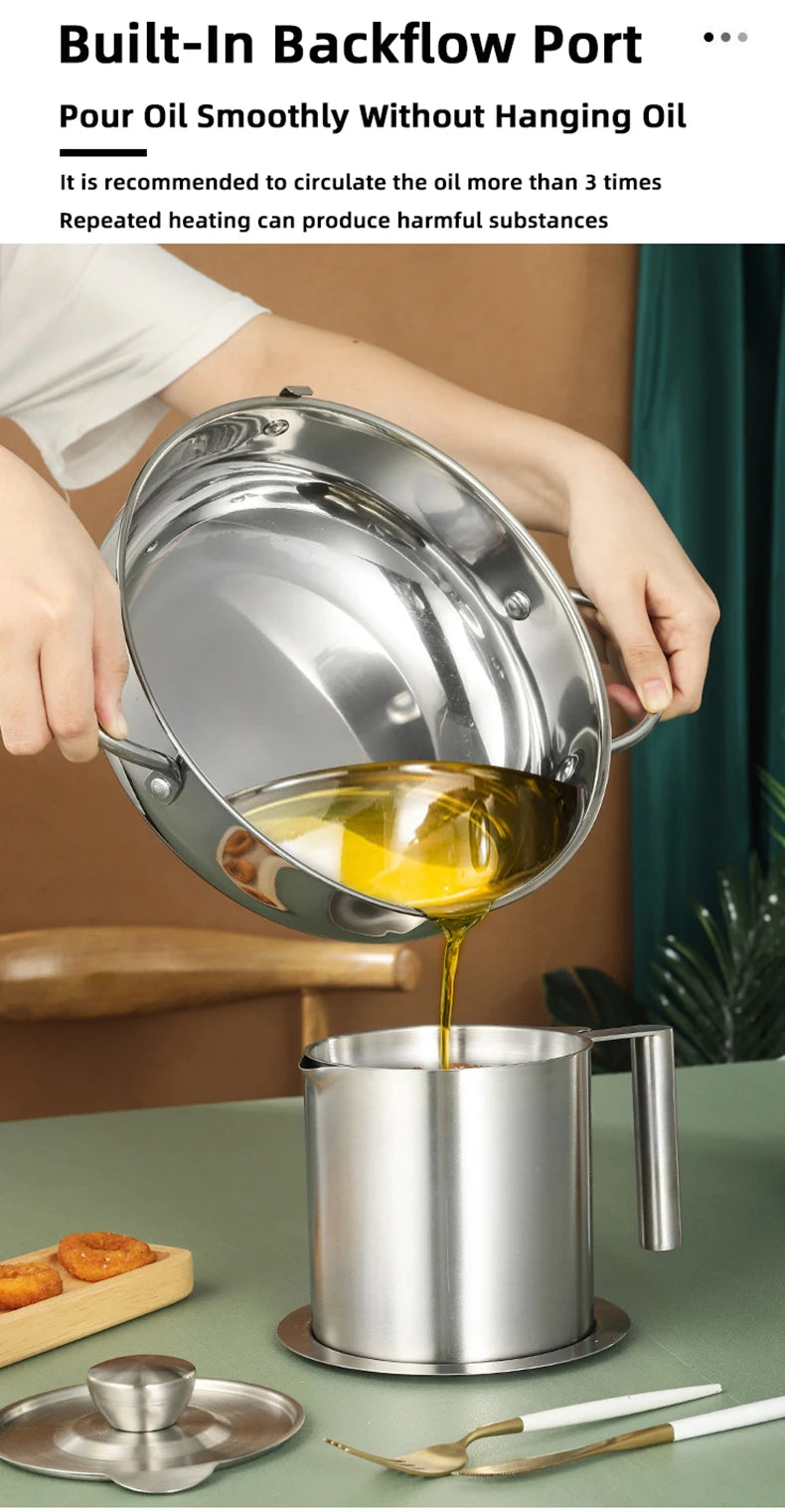 Japanese Deep Frying Pot With A Thermometer And A Lid Fryer Pan 304 Stainless Steel Kitchen Tempura Oil Frying Pan Fryer