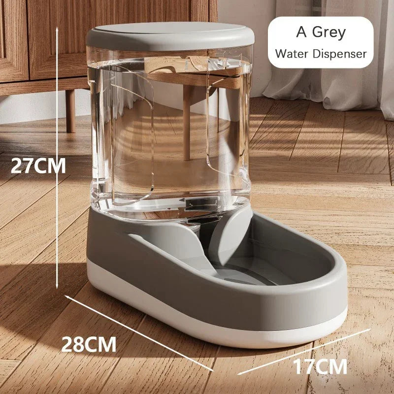 +Large - Capacity Automatic Pet Feeder & Water Dispenser for Dog/Cat, Gravity Design, Save Time & Effort