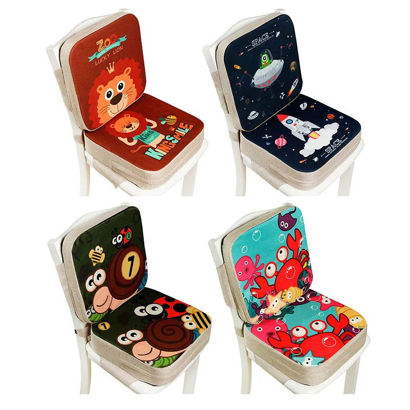 Cartoon Children Booster Seats Cushion Portable Baby Seat Cushion Increased Dining Chair Pad Toddlers Highchair