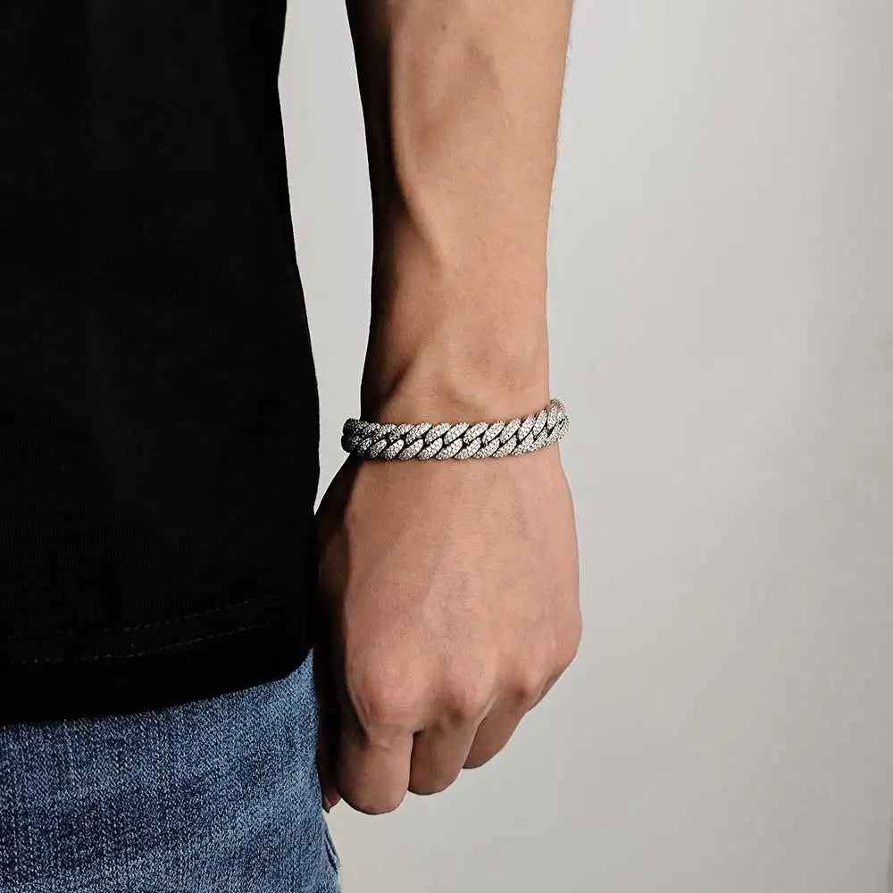 10mm Hip Hop Cubic Zircon CZ Iced Out Bubbles Cuban Link Chain Necklace For Men Women Jewelry Birthday personalized Gift