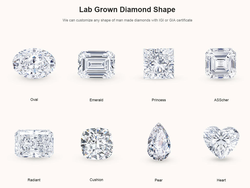 Messi Jewelry With IGI GIA Certificate Lab Grown Diamonds 0.3ct 0.5ct 0.8ct 1ct 1.5ct 2ct 3ct CVD HPHT Laboratory Diamond