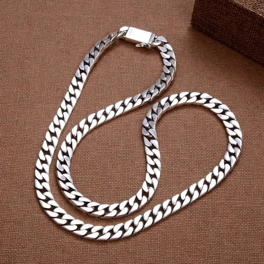 925 Silver Chains Original Certified Cuban Chain Authentic 925 Silver Necklace