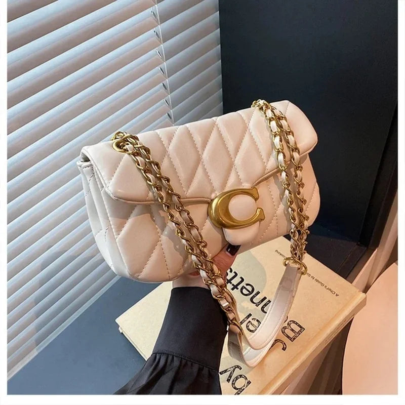 Advanced Chain Diamond Grid Bag, High-quality Women's Small Bag, Small Fragrant Style Crossbody Bag, New Bag, Shoulder Bag