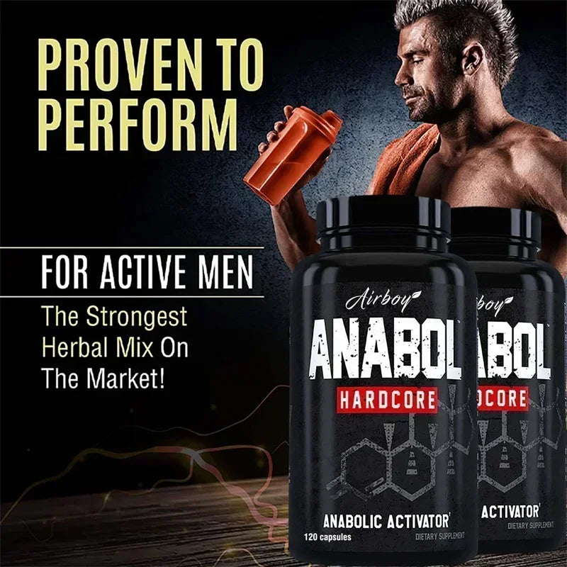 Anabol Hardcore Supplement - Repair Muscle, Muscle Growth, Energy Support, Metabolism, Improved Endurance, Improves Performance