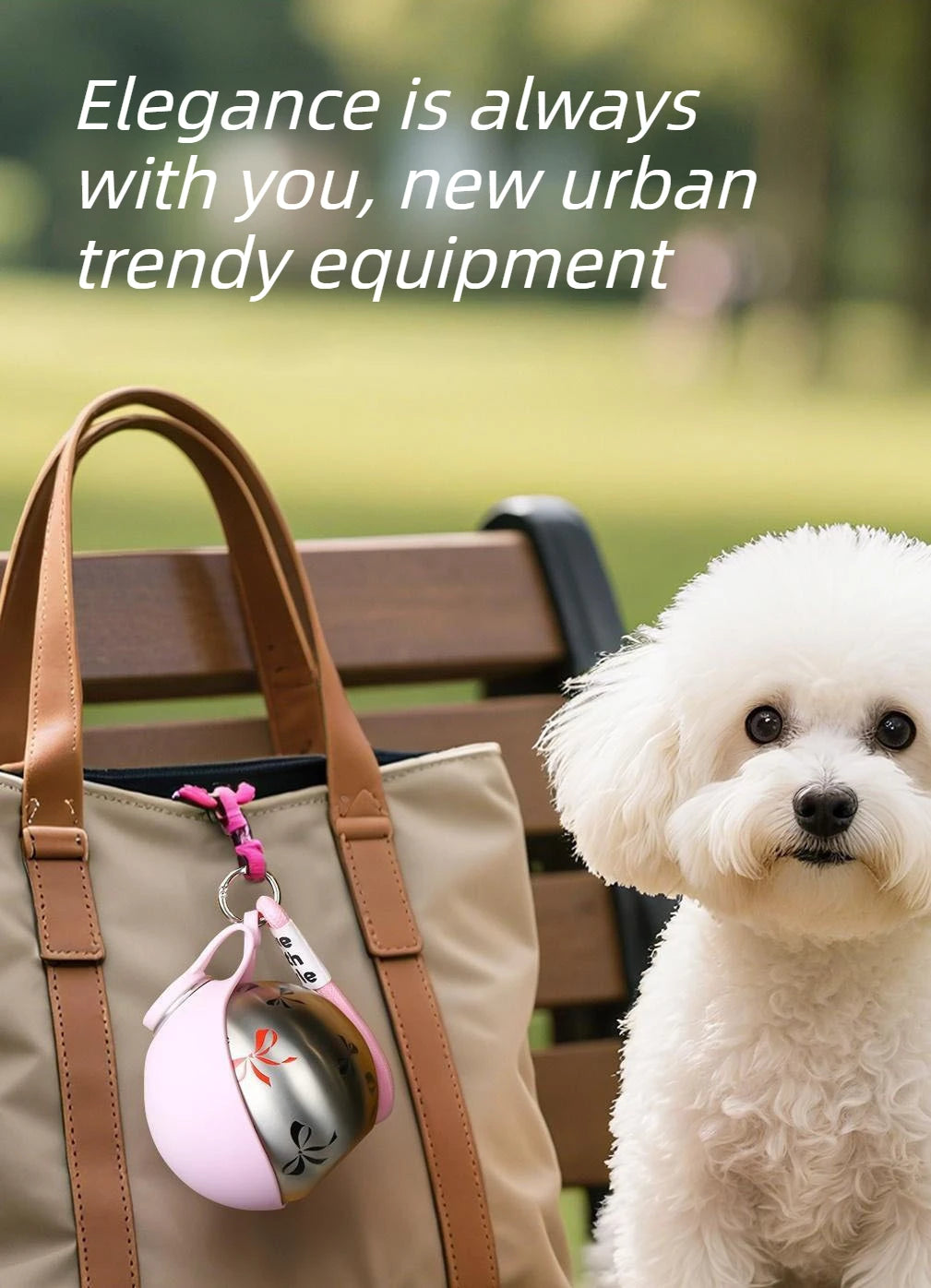 Foldable Stainless Steel Pet Water Bottle Spherical Design Portable Bowl for Small Pets Outdoor Daily Feeding and Drinking