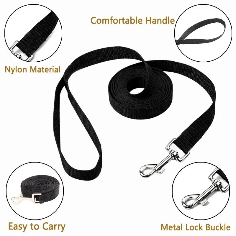Long Tow Rope Nylon Dog Leashes 1.5M-50M 10M Pet Walking Training Leash Cats Dogs Harness Collar Lead Strap