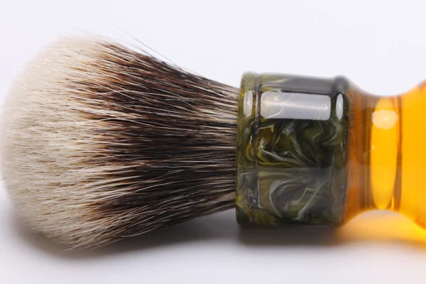 YAQI Retro 22MM Sagrada Familia Two Band Badger Hair Resin Handle Men Wet Shaving Brush High Quality Mature Male Shaving Brush