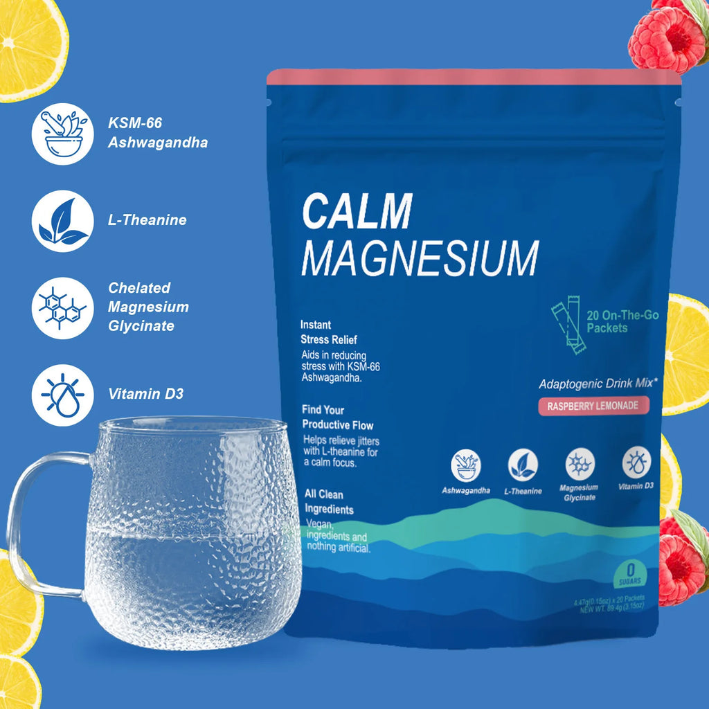 Powdered Drink Mix Electrolyte Vitamin Supplement for Relaxation - Soothe Mind Relieve Anxiety Promote Muscle Recovery