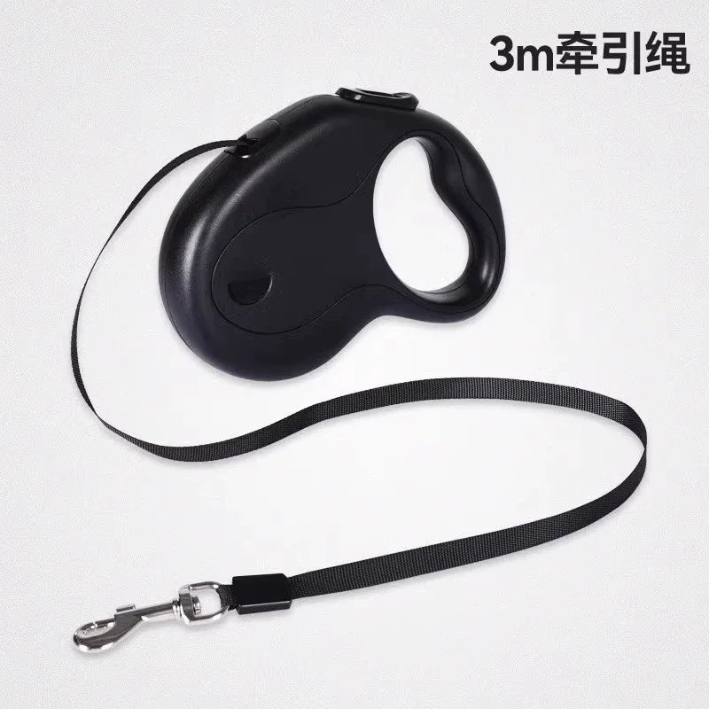 Automatic Retractable Dog Leash 5 Meters Long Teddy Dog Walking Rope Polyester Material for Small to Medium Sized Dogs
