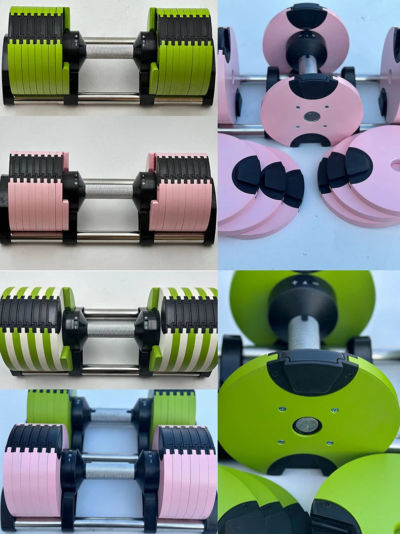 Adjustable Round Dumbbell Set, Second Generation, 2kg Increase, 24kg, 36kg, Fitness, Newly Upgraded