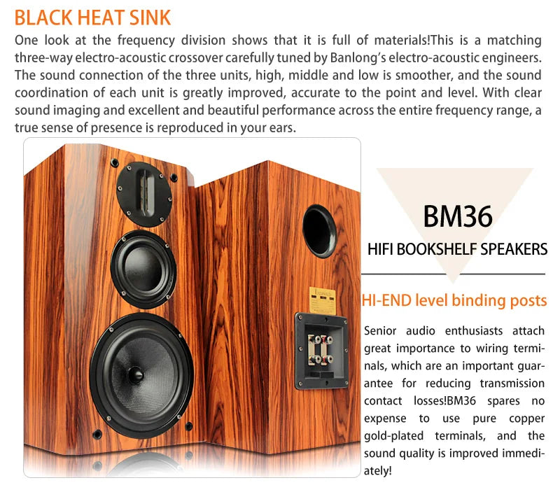 BM36speaker High fidelity hifi speaker audiophile grade passive bookshelf speaker