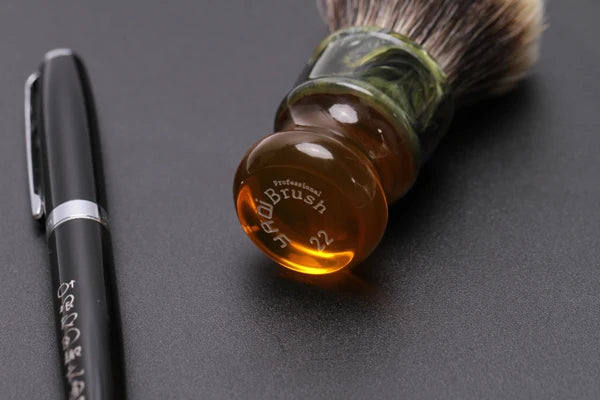 YAQI Retro 22MM Sagrada Familia Two Band Badger Hair Resin Handle Men Wet Shaving Brush High Quality Mature Male Shaving Brush