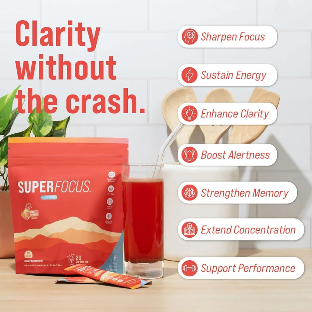 SupraCalm Adaptogenic Mix Raspberry Lemonade Supplement for Relaxation And Focus No Artificial Colors Or Sweeteners 20 Count