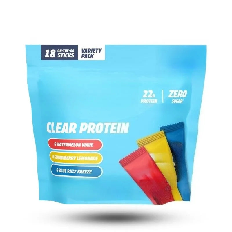 Protein Powder Sample18-Count Stick Packs Zero Sugar Lactose-Free Allergen-Friendly Supports Post-Workout Recovery Mixed Flavors
