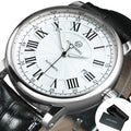 Forsining Classic Business Automatic Mens Watch Calendar Luxury Brand Brown Leather Strap Fashion Rose Gold Mechanical Watches