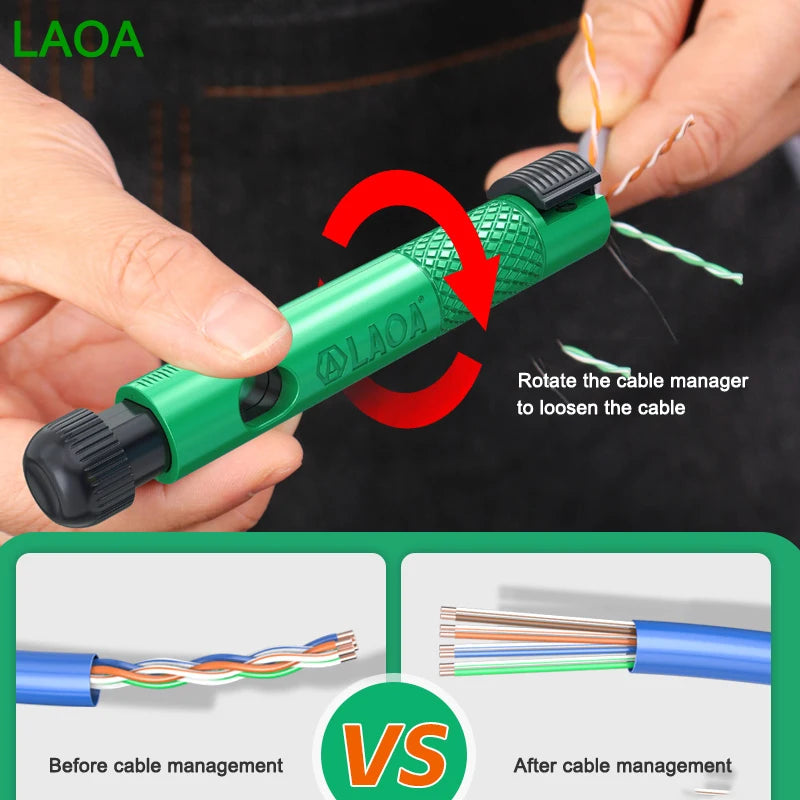 LAOA Professional pen-type network cable straightener, super five, six or seven types of network cable splitter