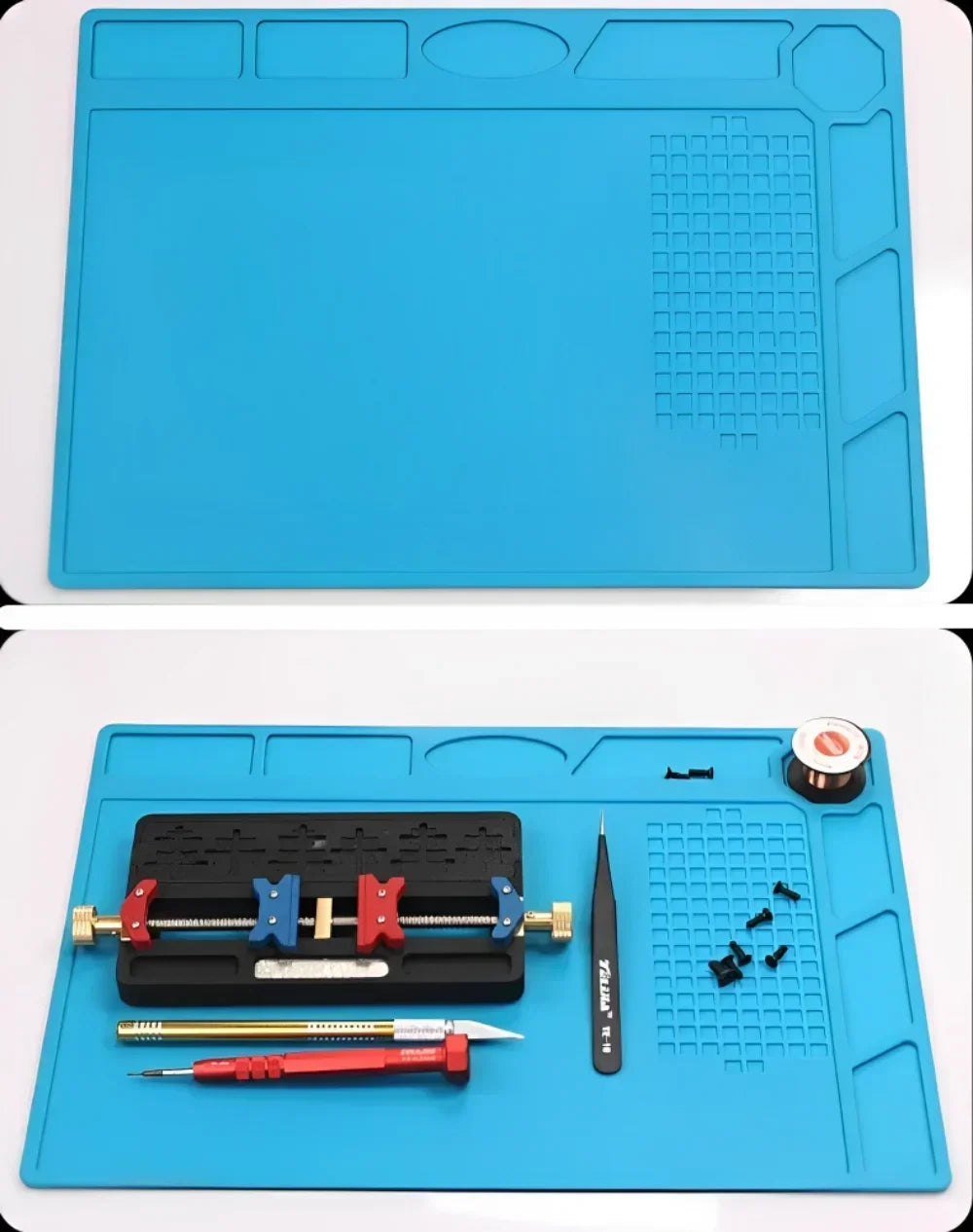 Durable ESD Silicon Soldering Mat Heat-Resistant Work Pad for Hot Air Gun Soldering Iron Station Repair Thermal Insulation Pad