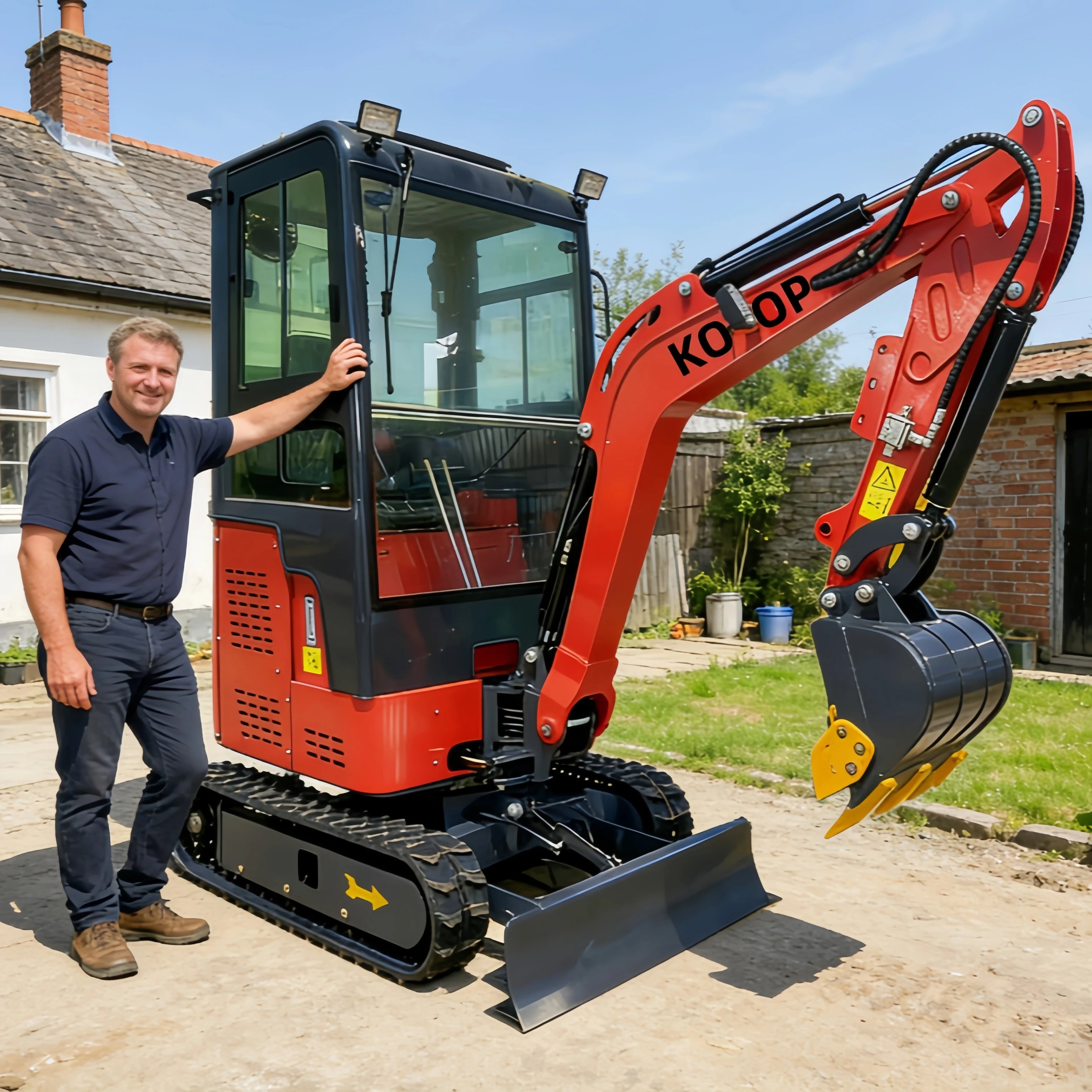 Enclosed Cab 2 Ton Mini Excavator 1 Ton Tracked Mini Digger Customized EURO 5 Kubota Yanmar Diesel Engine Fast Delivery