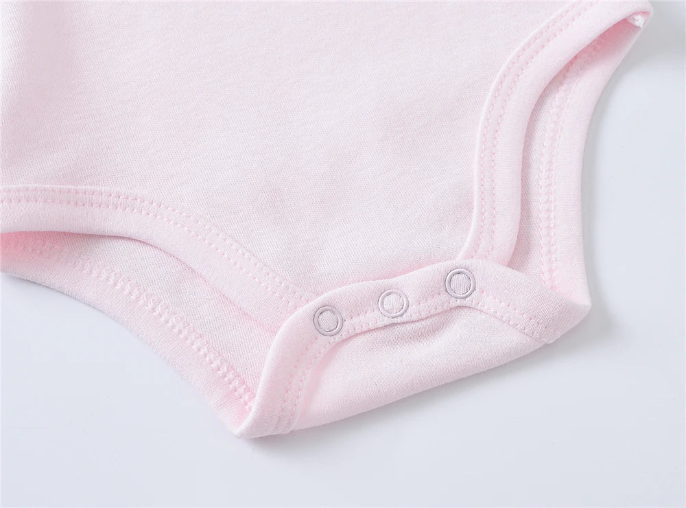 2025 Solid White Baby Clothes Short Sleeve Cotton Baby Girls Boys Bodysuit Newborn body bebe 0-24 months Infant Jumpsuit