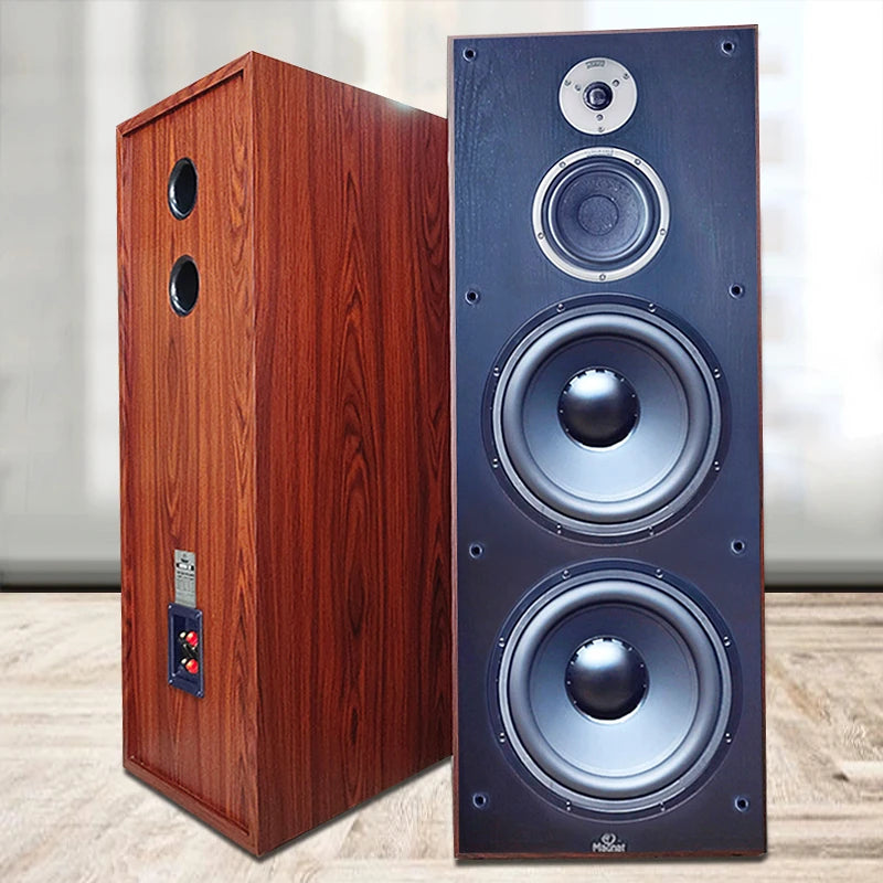 200W 12-inch Floor Speakers Surround Hi-fi Passive Speakers Home Theater High-power Bookshelf Speakers Three-unit Bass Speakers