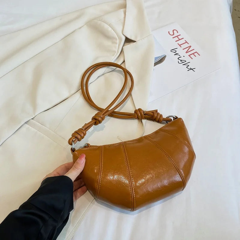 Casual Dumpling Shaped Large Capacity Shoulder Bag for Women 2026 New Style Soft Handle Single Strap Crossbody Luxury Bag