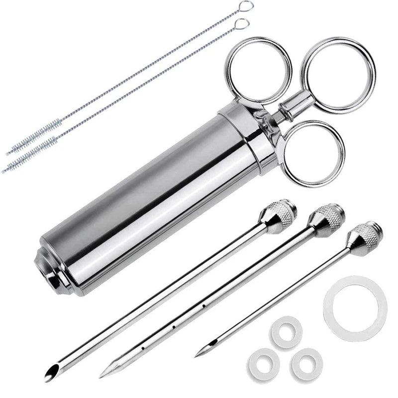 Hot Selling BBQ Meat Syringe Marinade Injector Turkey Chicken Flavor Syringe Kitchen Cooking Syinge Accessories