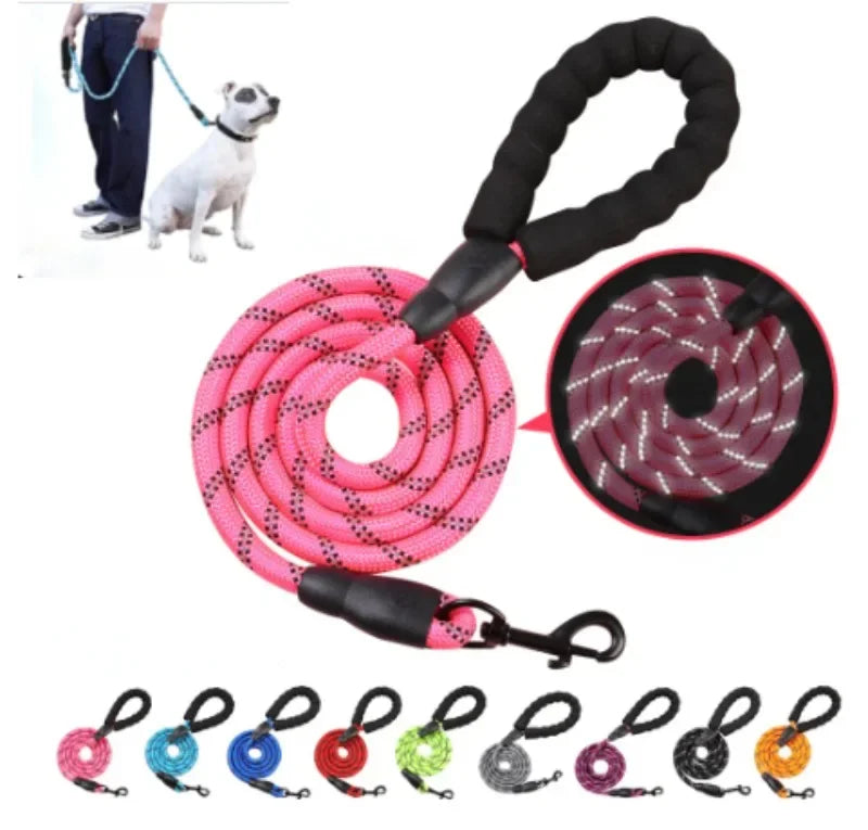 Strong Dog Leash Pet Leashes Reflective Leash For Big Small Medium Dog Leash Drag Pull Tow Golden Retriever