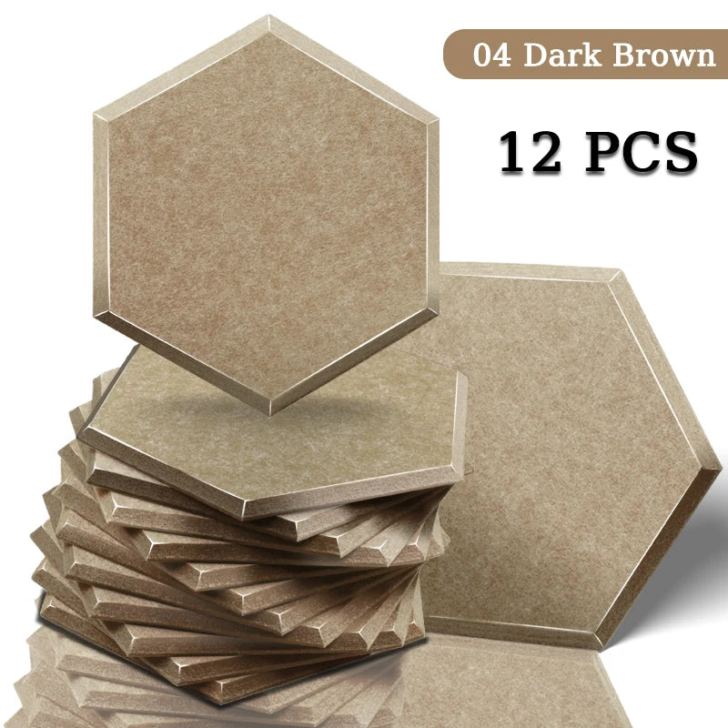 TOUO Acoustic Panel High Density Sound Absorbing Material 12 Pc Soundproofing Panels Studio Acoustic Treatment Sound Isolation