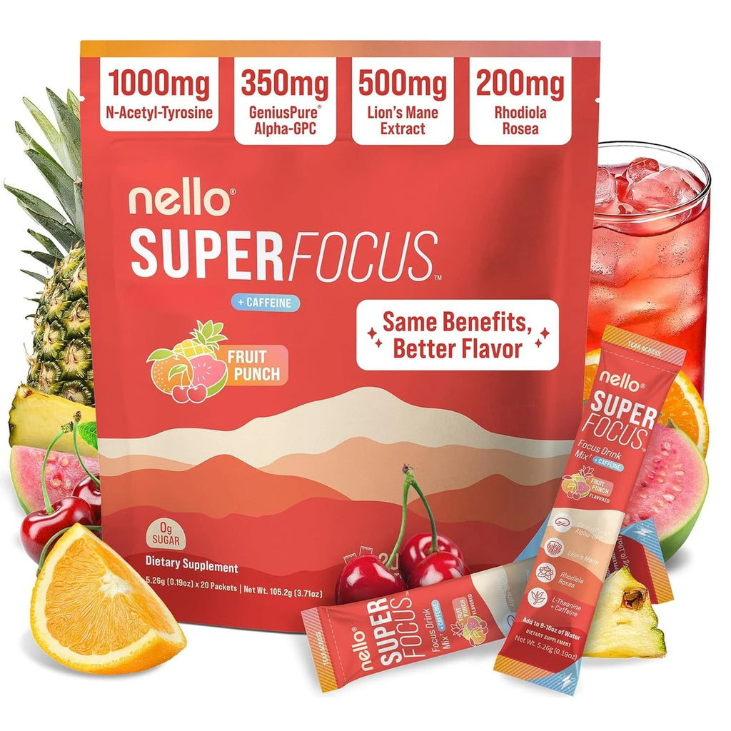 SupraCalm Adaptogenic Mix Raspberry Lemonade Supplement for Relaxation And Focus No Artificial Colors Or Sweeteners 20 Count