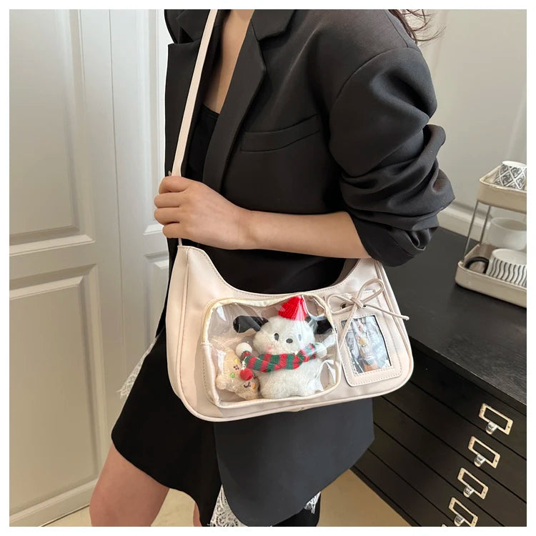 Design Sensation Single Shoulder Slant Crossbody Bag Basic Model Grain Bag Pain Bag for Girls Soft Synthetic Leather Sq...