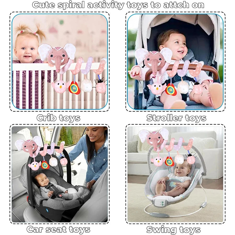 Car Seat Toys Newborn Toys Stroller Toy Baby Toys Carseat Toy for Infants for Carseat Stroller Crib with Music Rattles Teether