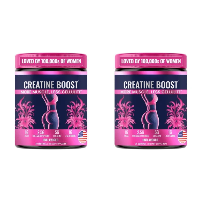 Creatine for Women Booty Builder Supplement with Collagen & BCAA Supports Muscle Development Post-Workout Recovery Elasticity