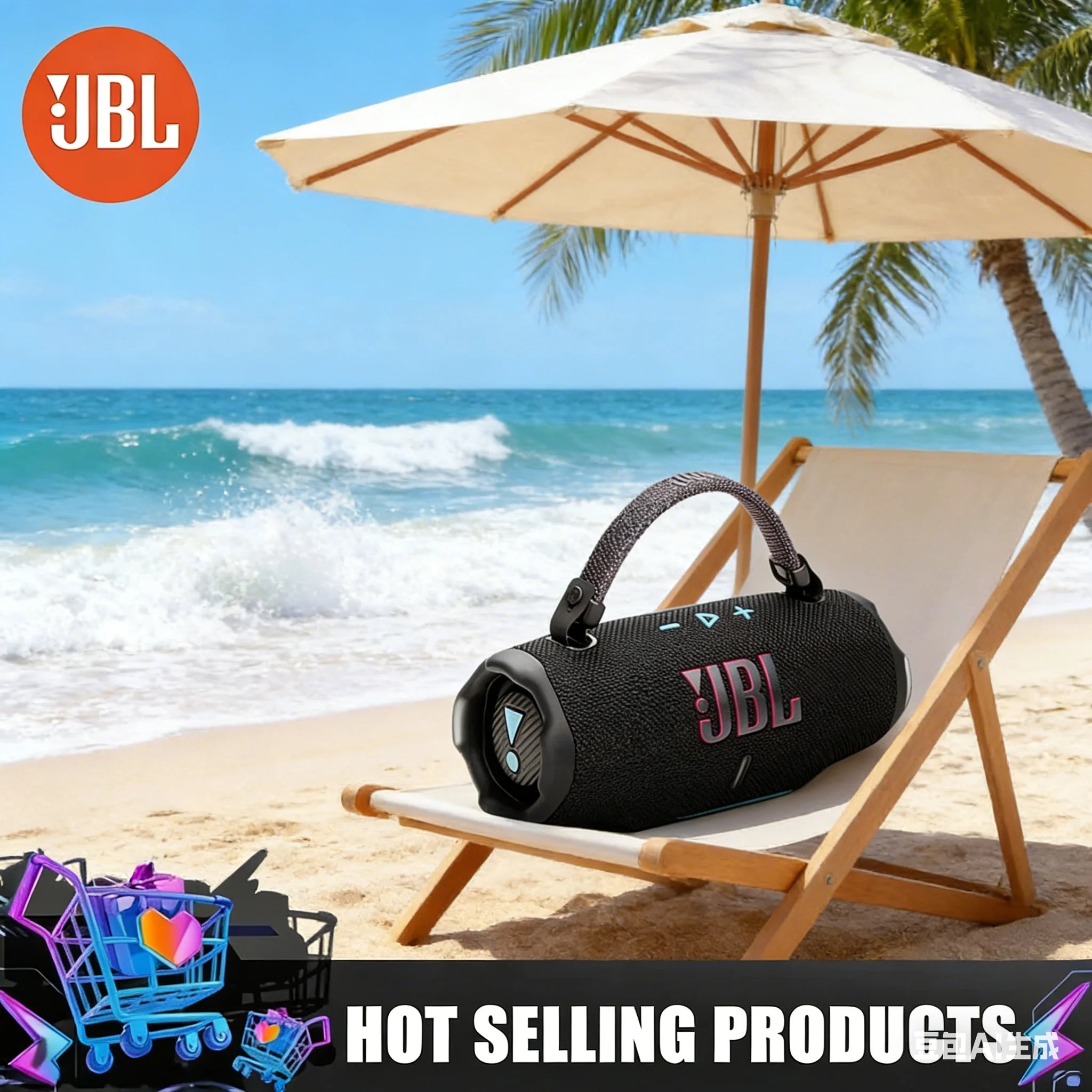 JBL Charge 6 Portable Bluetooth Speaker Rugged Waterproof with Deep Bass And Clear Tweeter for Travel