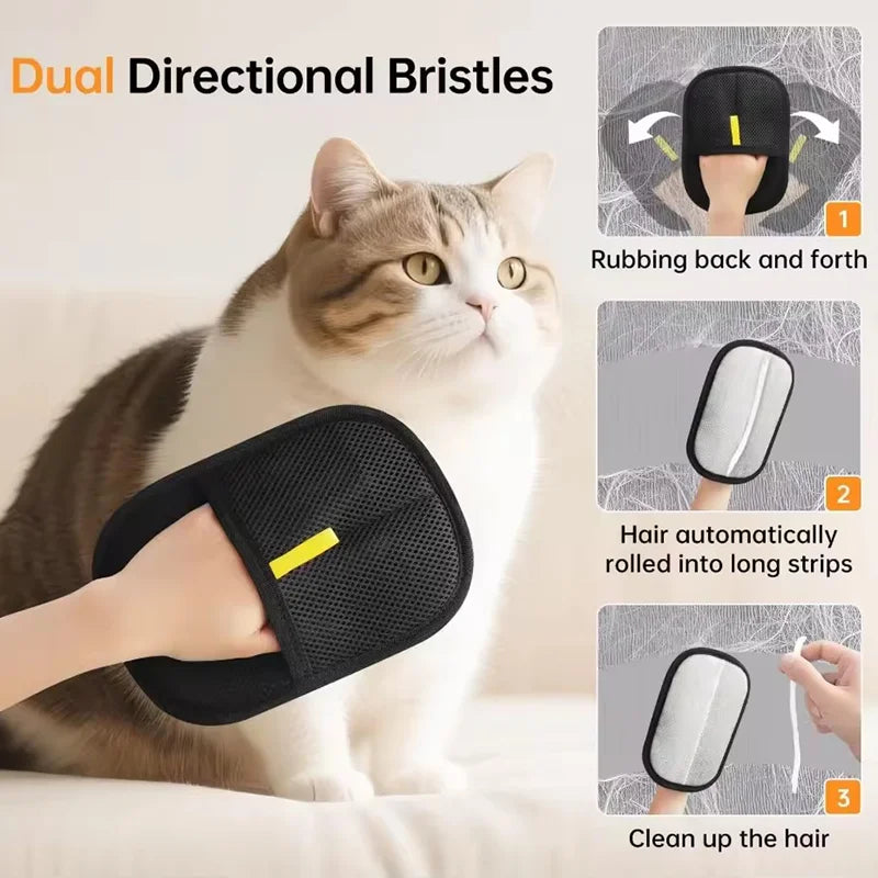Pet Grooming Gloves For Cats Dog Hair Removal Gloves Pet Clothes Mattress Sofa Hair Cleaning Gloves Pet Massage Grooming Gloves