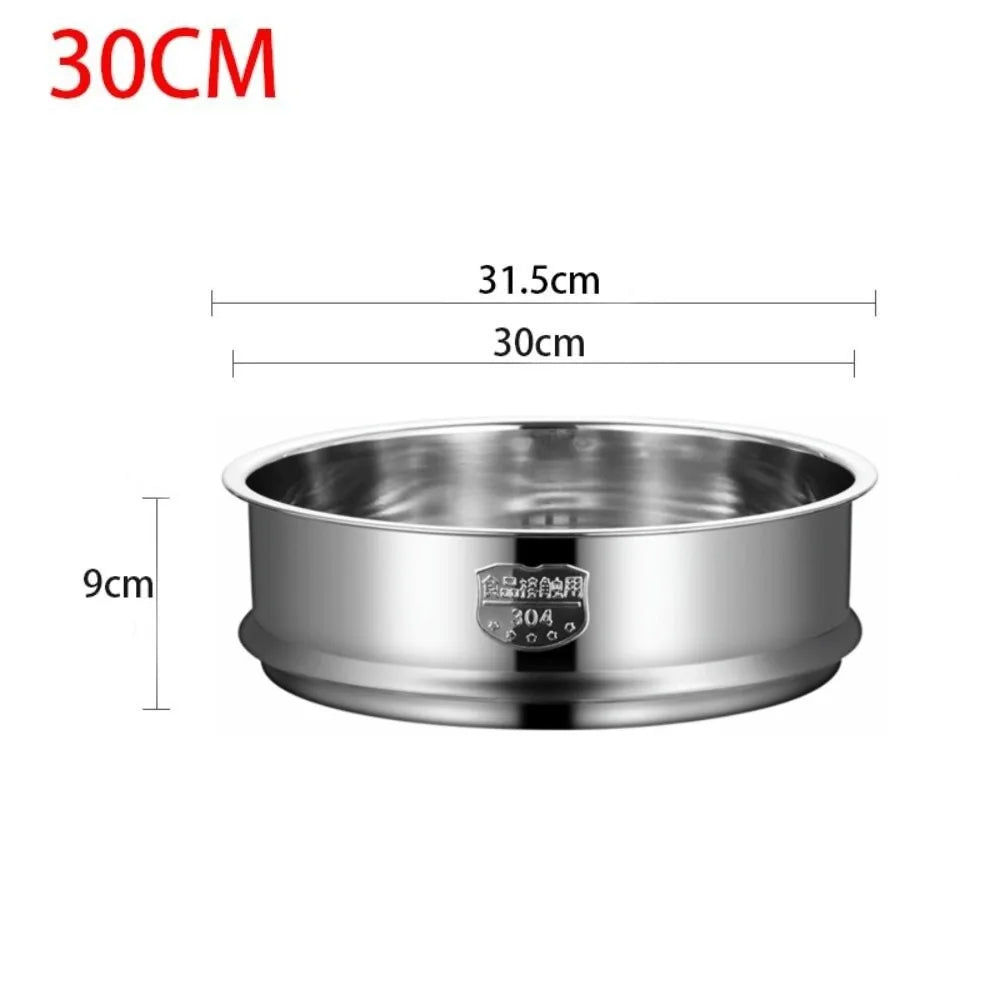 New 304 Stainless Steel Steamer Basket Thickened 16-32cm Food Steam Rack Generic Safe Material Drain Basket Home Cooking