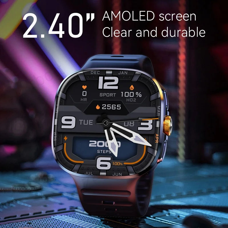 Original M99 Smartwatch with 2.4 Inch AMOLED Screen 4G/5G SIM Card Slot GPS WiFi 190° Rotating Camera Android 10.0 Gaming Watch