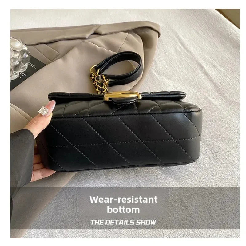 Advanced Chain Diamond Grid Bag, High-quality Women's Small Bag, Small Fragrant Style Crossbody Bag, New Bag, Shoulder Bag