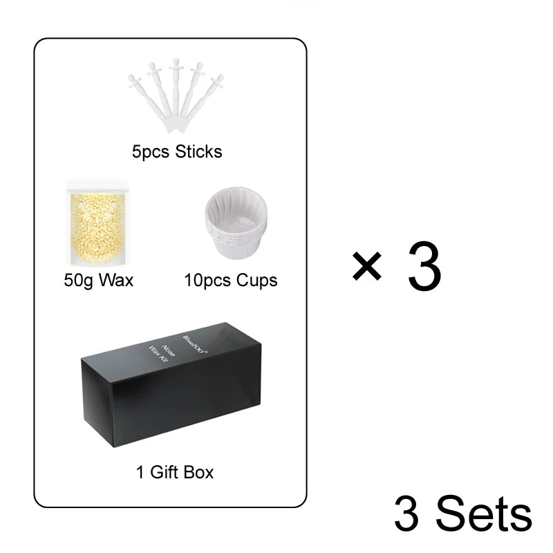 Wax beanPortable Painless Nose Wax Kit For Men & Women Nose Hair Removal Wax Set Paper-Free Nose and Ear Hair Removal Kit