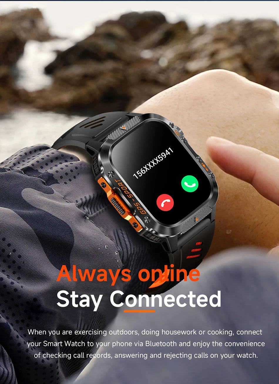 2025 New Dual-Frequency Satellite GPS Sports Smart Watch Compass Barometer Bluetooth Call 10ATM Waterproof Swim Smart Bracelet