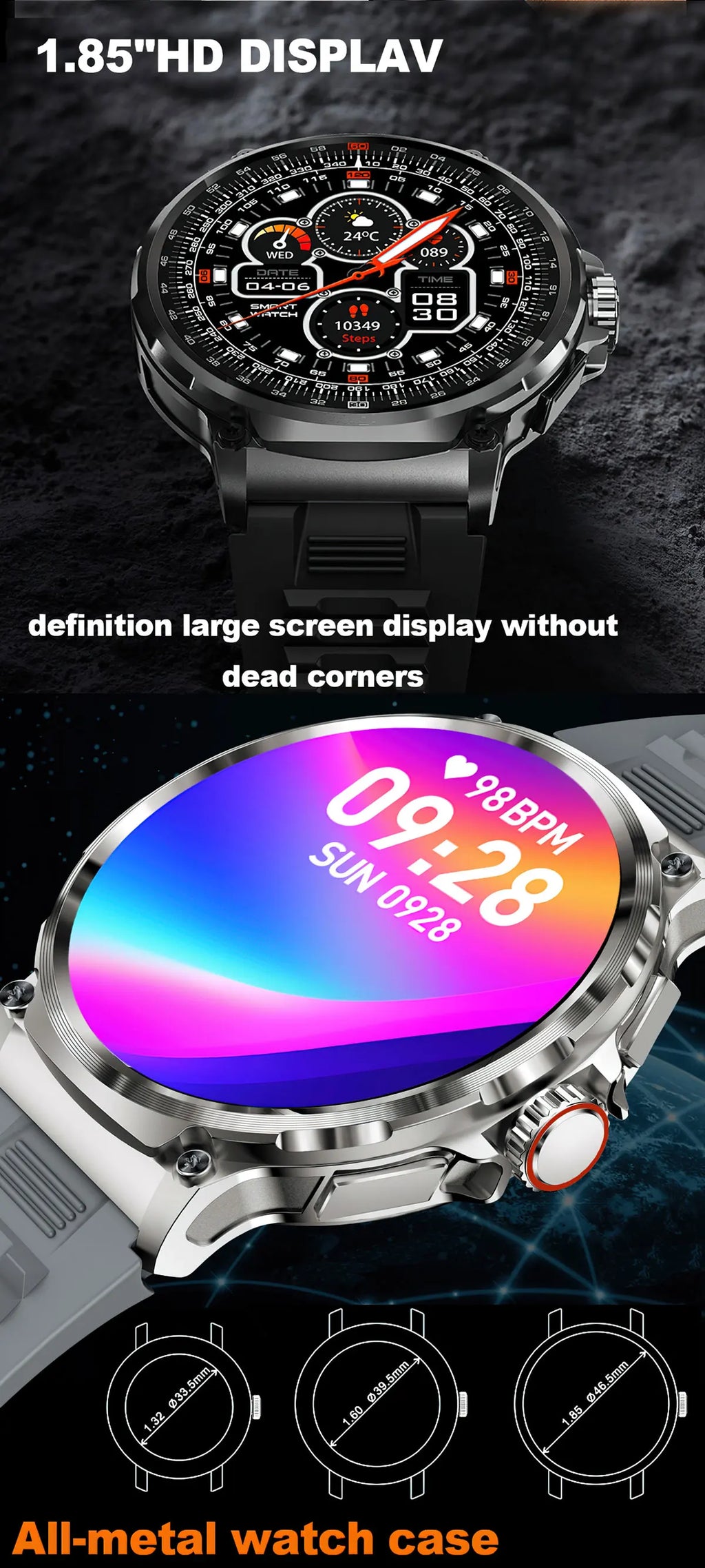 2025 New V69 1.85  Inch HD Bluetooth Call 710mAh Smart Watch Men Sports Fitness Tracker Heart Monitor Smartwatch For Android IOS