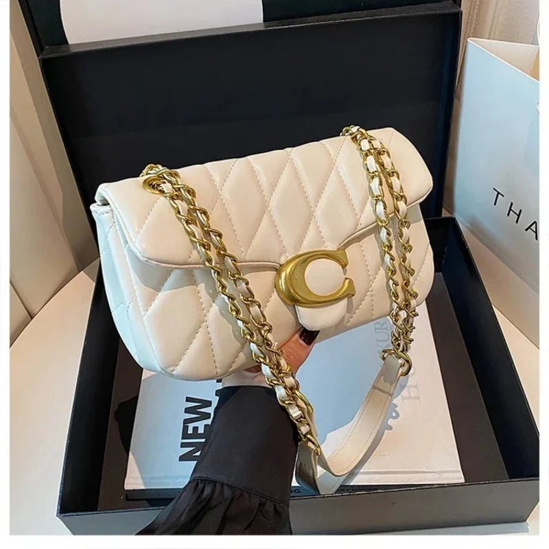 Advanced Chain Diamond Grid Bag, High-quality Women's Small Bag, Small Fragrant Style Crossbody Bag, New Bag, Shoulder Bag