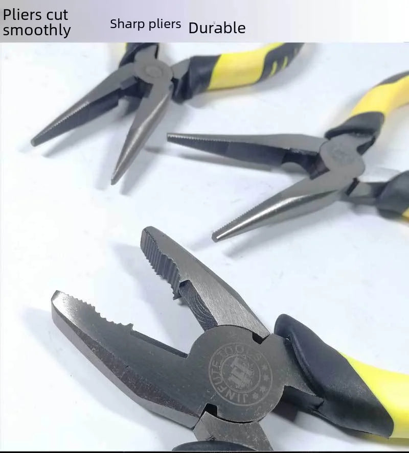 6-inch 8-inch Steel Wire Cutters Sharp Nose Tiger Mouth Design Manual Hardware Tools Tiger Skin Handle