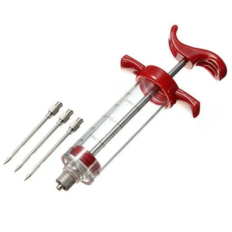 Hot Selling BBQ Meat Syringe Marinade Injector Turkey Chicken Flavor Syringe Kitchen Cooking Syinge Accessories