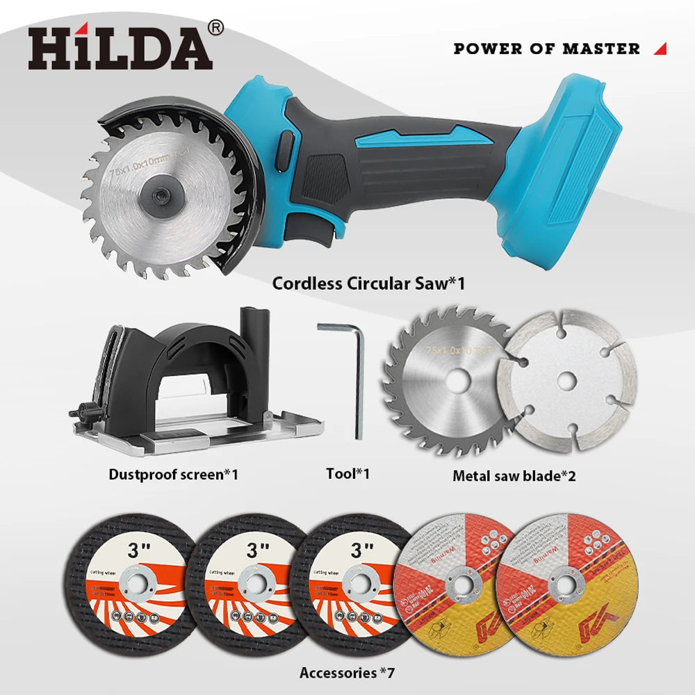 HILDA 12v Mini Angle Grinder Rechargeable Grinding Tool Polishing Grinding Machine For Cutting Diamond Cordless Power Tools