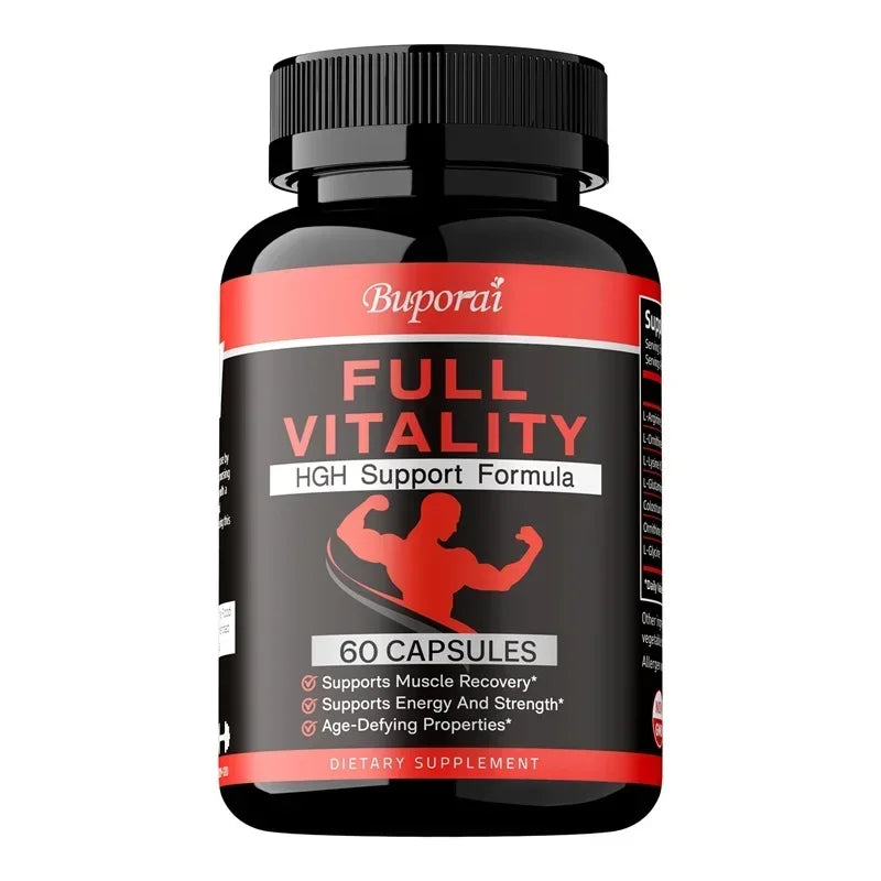 Full Vitality HGH Supplement - Muscle Growth and Recovery, Post Workout Recovery, Natural Energy and Endurance, Boost Vitality
